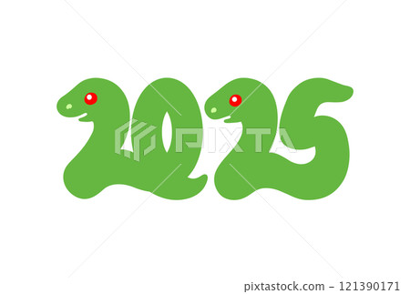 西元2025年蛇年蛇彩色圖解 121390171