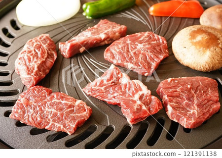 Beef skirt steak, grilled meat, beef 121391138