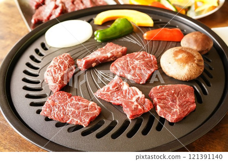 Beef skirt steak, grilled meat, beef 121391140