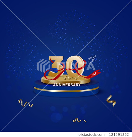 Elegant 30th anniversary design gold Elegant 30th anniversary design gold 121391262