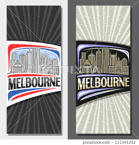 Vector vertical layouts for Melbourne 121391282