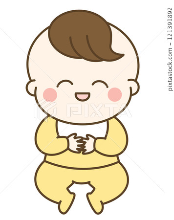 Cute illustration of a smiling baby Cute illustration of a smiling baby 121391892