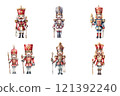 Nutcracker Watercolor Collection Bundle Set Isolated on a Transparent Background 121392240