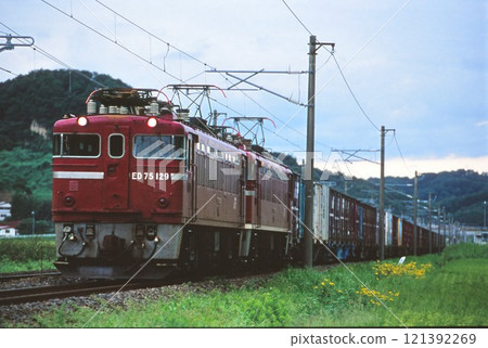 Freight train on the Tohoku Main Line Freight train on the Tohoku Main Line 121392269