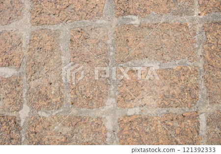 background texture brown brick cement walls art postcard style 121392333