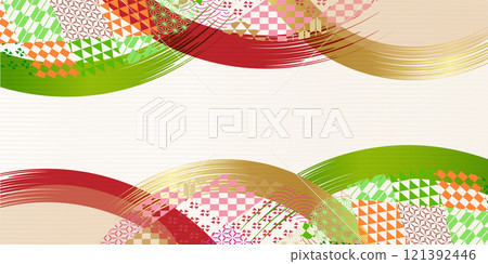 Japanese pattern colorful pattern background 121392446