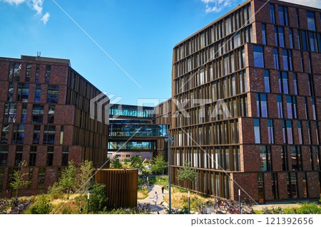 Contemporary residential district in Copenhagen, Denmark 121392656