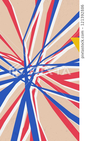 Abstract Composition Consisting Of Chaotically Scattered Geometric Elements 121392886