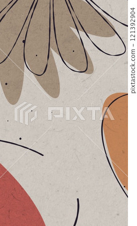 Doodle Background Pattern Abstract Colored Shapes 121392904