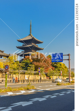 京都市世界遺產:東寺週邊的街景 京都市世界遺產:東寺週邊的街景 121393514