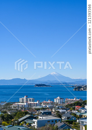 從神奈川縣逗子市廣山遠眺富士山 從神奈川縣逗子市廣山遠眺富士山 121393566