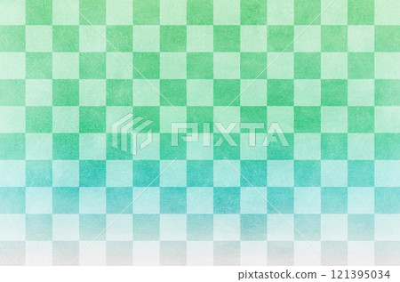 Japanese modern checkered background_Pastel gradient checkered pattern illustration material 121395034