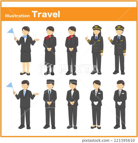 Occupation Travel People Set 121395610