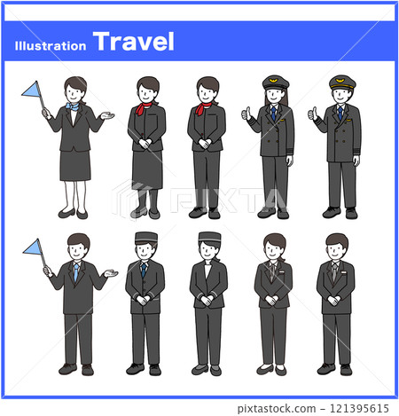 Occupation Travel People Set 121395615