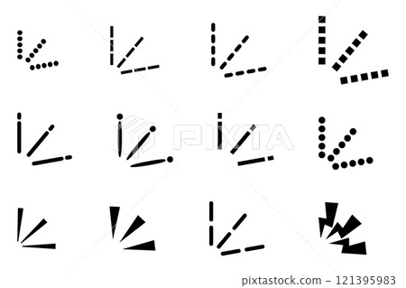 Notice, surprise, attention, emphasis, illustration set of black icons Notice, surprise, attention, emphasis, illustration set of black icons 121395983