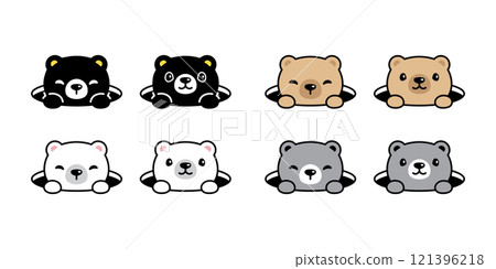 Bear polar icon vector hole pet character cartoon relax symbol tattoo illustration clip art isolated design Bear polar icon vector hole pet character cartoon relax symbol tattoo illustration clip art isolated design 121396218