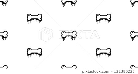 Dog bone seamless pattern color Sagging Flowing splash graffiti doodle cartoon vector tile background gift wrapping paper repeat wallpaper scarf isolated illustration design 121396225