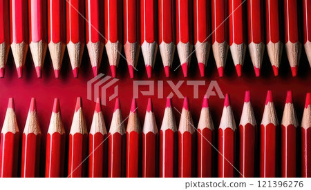 AI Image: Red colored pencil 121396276