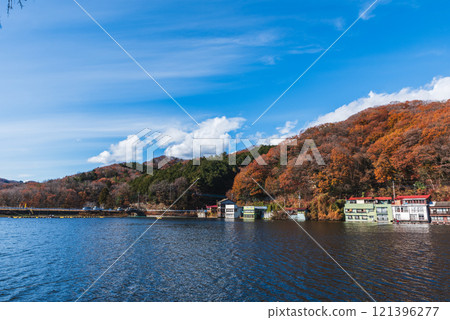 Clear autumn sky and Lake Enryada Clear autumn sky and Lake Enryada 121396277