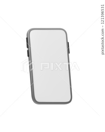 3D vector illustration of modern smartphone with minimalistic design, featuring clean white screen and silver frame. Ideal for technology, app design, or communication-related projects 3D vector illustration of modern smartphone with minimalistic design, featuring clean white screen and silver frame. Ideal for technology, app design, or communication-related projects 121396531