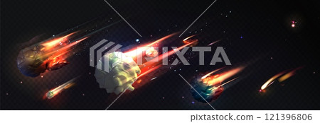 Asteroid space set of blazing cosmic rocks Asteroid space set of blazing cosmic rocks 121396806