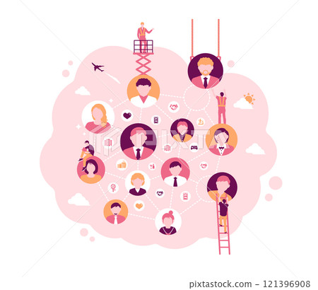 通訊/SNS/人際關係向量圖 121396908
