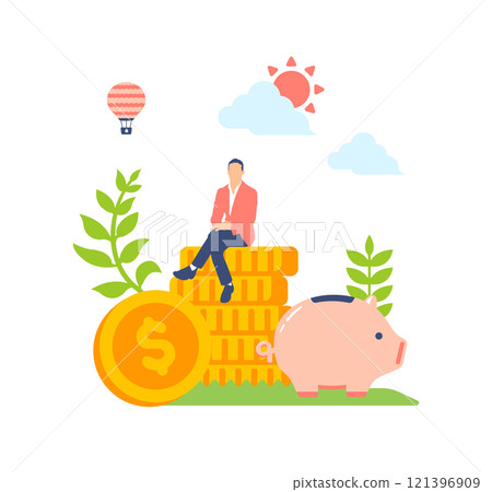 資產管理/資產形成/股票投資向量圖 121396909