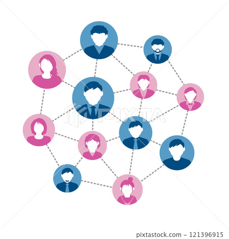 Communication, SNS, human connections Vector illustration Communication, SNS, human connections Vector illustration 121396915