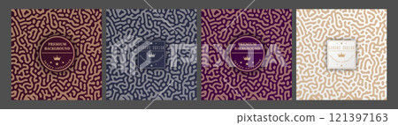 A set of spectacular luxurious patterns. Template for covers, prints, interior design, packaging, premium products and creative ideas 121397163