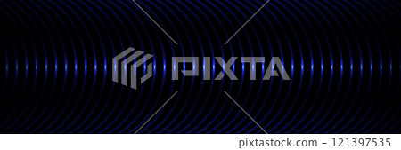 Blue glowing lines on a dark background. Background for creative design Blue glowing lines on a dark background. Background for creative design 121397535