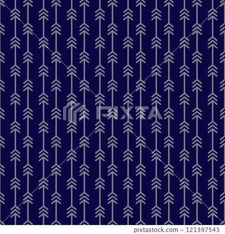 Seamless arrow pattern for fans, prints, textures, creative ideas for packaging, clothing and decorative elements 121397543