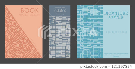 Geometric design. A template for postcards, posters or banners. The idea of a home or corporate interior, cover or packaging Geometric design. A template for postcards, posters or banners. The idea of a home or corporate interior, cover or packaging 121397554