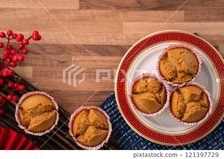 Fa gao steamed spongge cake スポンジケーキ Fa gao steamed spongge cake スポンジケーキ 121397729