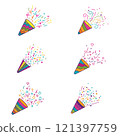 Trumpet party and celebration icon illustration 121397759
