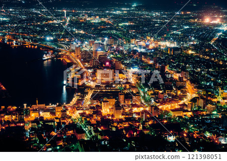 Night view of Hakodate City from Mount Hakodate 121398051
