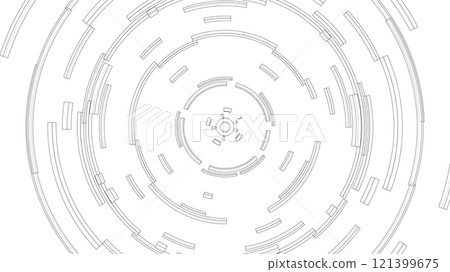3D circular pattern. Style wireframe model 3D circular pattern. Style wireframe model 121399675