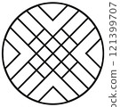 cross in frame icon, outline style 121399707