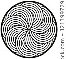 round shape geometric pattern with simple  shape 121399729