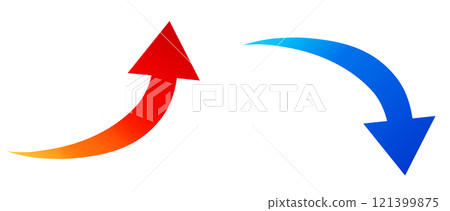 Arrows set up down 121399875