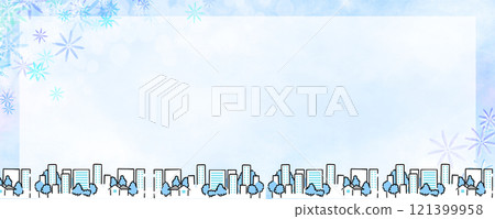 冬季城市景觀與人的簡單背景圖 冬季城市景觀與人的簡單背景圖 121399958