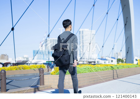 man walking outdoors man walking outdoors 121400143