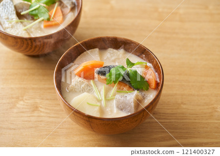 A soup with lots of ingredients A soup with lots of ingredients 121400327