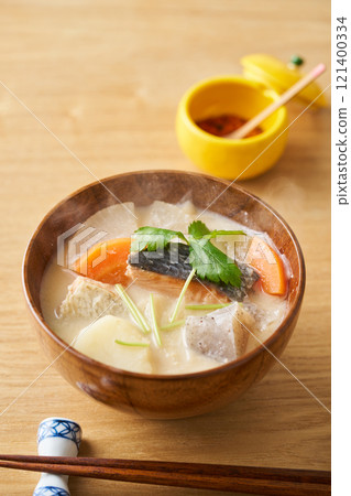 A soup with lots of ingredients A soup with lots of ingredients 121400334