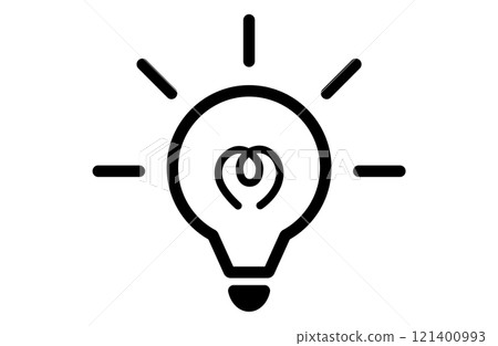 Illustration of a shining light bulb for inspiration 121400993