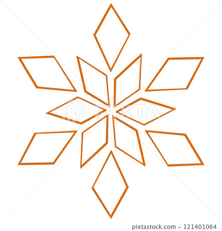 A simple and cute orange crystal illustration A simple and cute orange crystal illustration 121401064