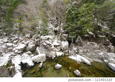 Snowfall in the Kawasake River Valley Snowfall in the Kawasake River Valley 121401320