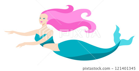 Beautiful fairy tale mermaid. Image of underwater wonder or fabulous creation. Beautiful fairy tale mermaid. Image of underwater wonder or fabulous creation. 121401345