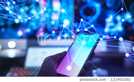 發光的智慧型手機 121401892