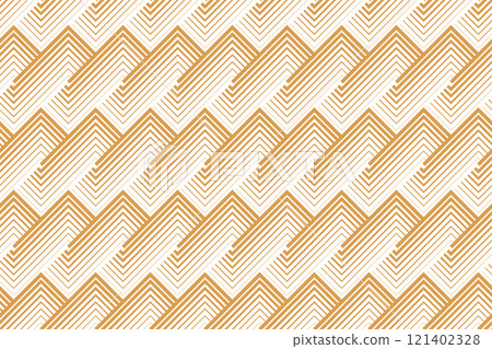 Abstract geometric pattern with stripes, lines. Seamless vector background. White and golden ornament. Simple lattice graphic design 121402328