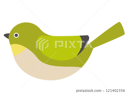 Simple white-eye horizontal icon 121402356